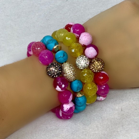 Gemstone Crystal bracelets Jam Jewels - Picture 3 of 4